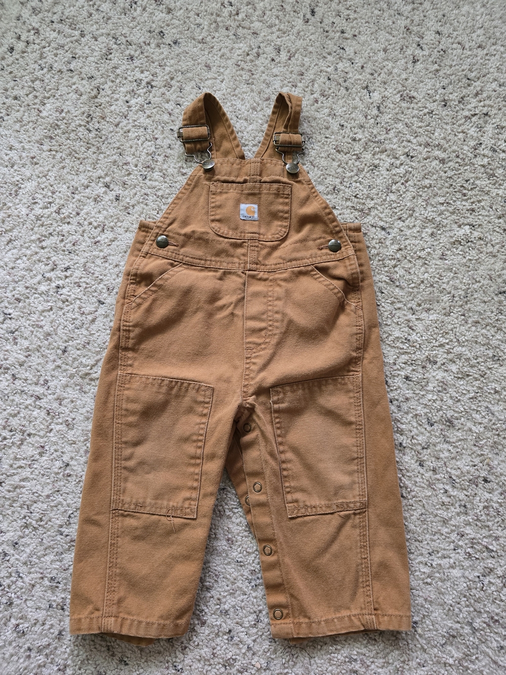 Carhartt 12 Months' Brown Duck Overalls - Durable Workwear Style